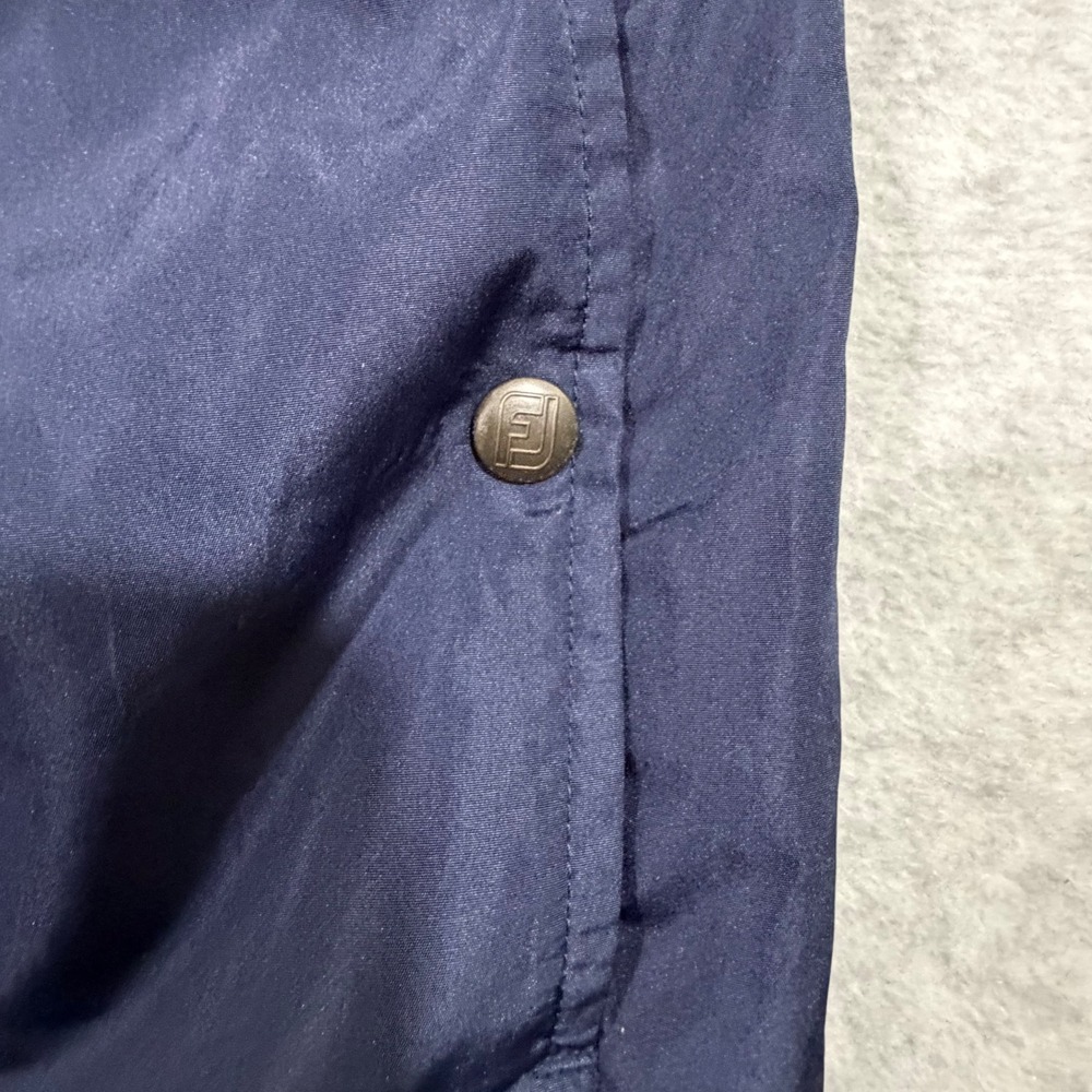 FootJoy DryJoys Golf Windbreaker Mens Large Navy Blue Short Sleeve Zip - Picture 2 of 9